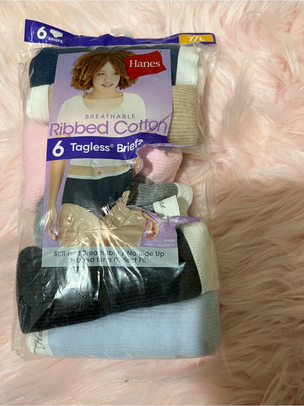 Pack of 6 Hanes briefs cotton size 7/L